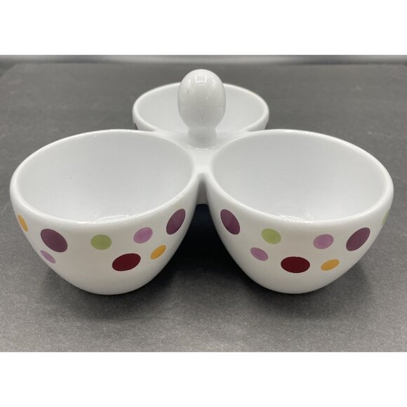 Simple Additions By The Pampered Chef Polka Dots Bowl Trio - Picture 1 of 6